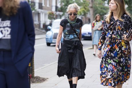 Street Style, Spring Summer 2016, London Fashion Week, Britain - 21 Sep 2015