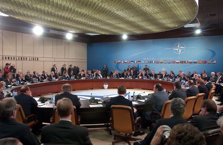 World Leaders Nato Summit Editorial Stock Photo - Stock Image ...