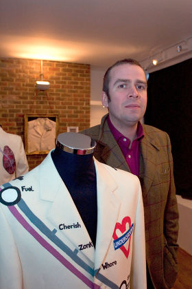 AN EXHIBITION OF ARTWORKS WHICH USE SUITS AS A CANVAS, BRIGHTON, BRITAIN - 22 FEB 2005
