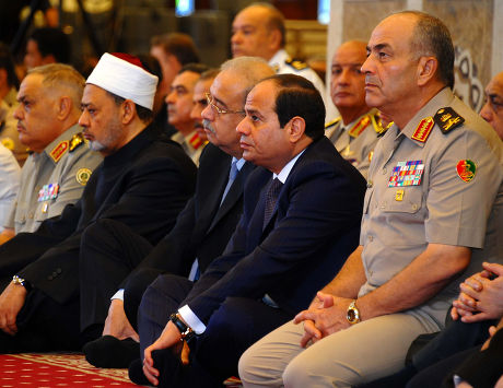 Egyptian President Abdel-Fattah el-Sissi at Eid al-Adha prayers in New Cairo, Egypt - 24 Sep 2015