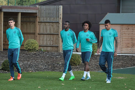Chelsea football training and press conference, Cobham, Britain - 28 Sep 2015