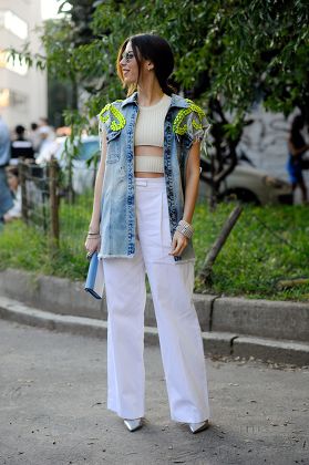 Street style, Milan Fashion Week, Italy - 26 Sep 2015
