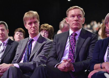 Labour Party Annual Conference At Manchester Central Greater Manchester. - Stephen Timms Mp (l) With Chris Bryant Mp. Pic Bruce Adams / Copy Lobby - 22/9/14.
