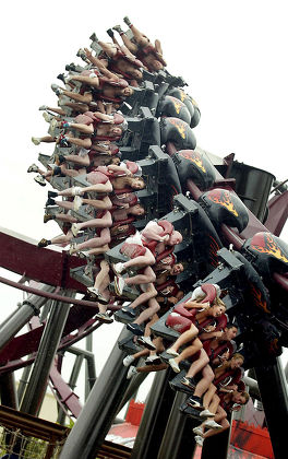 Naked Students Ride Nemesis Rollercoaster Ride Editorial Stock Photo