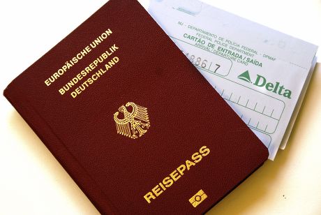 German Passport Biometric Chip Epass Imigration Editorial Stock Photo ...