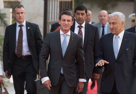 Manuel Valls, French Prime Minister visit to Amman, Jordan - 11 Oct 2015
