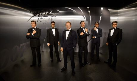 James Bond wax figures unveiled at Madame Tussauds, London, Britain - 15 Oct 2015