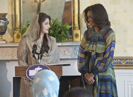First Lady Michelle Obama meets Kalsoom Nawaz Sharif, Washington, DC, America - 22 Oct 2015
