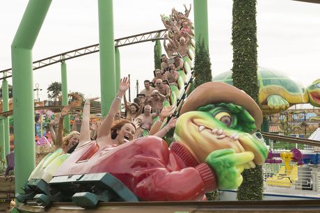 Naked People Ride Rollercoaster Editorial Stock Photo - Stock Image