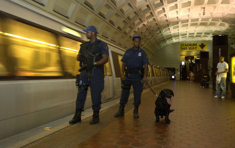 INCREASED SECURITY ON THE METRO SYSTEM IN WASHINGTON, AMERICA - JUL 2005