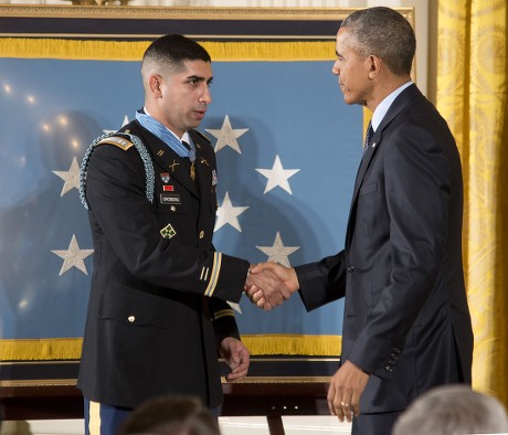 Barack Obama Gave Army Capt Florent Editorial Stock Photo - Stock Image ...