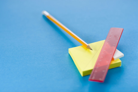 Pencil Eraser Ruler Postit Notes Editorial Stock Photo - Stock Image ...