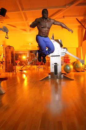 Model Released Black Athlete Naked Upper Editorial Stock Photo - Stock
