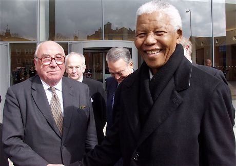 Nelson Mandela on a visit to the Said School in Oxford, Britain - 13 Apr 2002