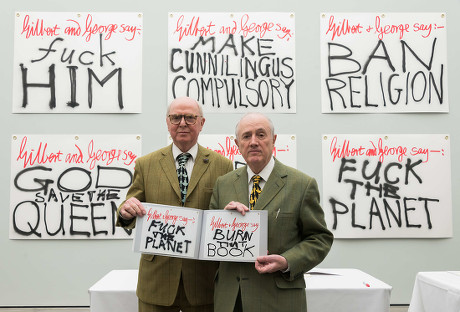 Gilbert and George 'Banners' book launch, London, Britain - 08 Dec 2015