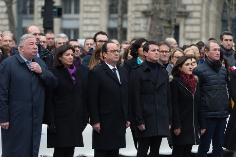 One-year commemorations of Charlie Hebdo attack, Paris, France - 10 Jan 2016