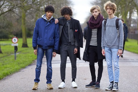 Street Style, London Collections Men, Autumn Winter 2016, Britain - 11 Jan 2016