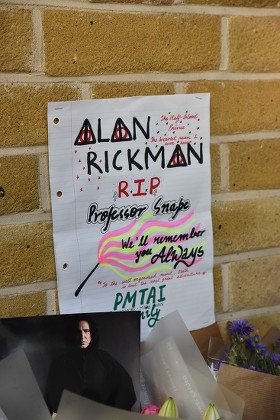 Tributes to Alan Rickman, London, Britain - 15 Jan 2016