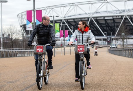 Santander Cycles expands to Queen Elizabeth Olympic Park, London, Britain - 21 Jan 2016