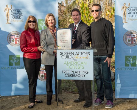 Tree planting ceremony and Screen Actors Guild Awards announcement, Los Angeles, America - 21 Jan 2016