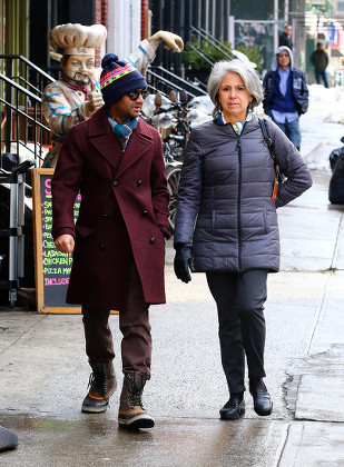 Aziz Ansari and Olympia Dukakis out and about, New York, America - 26 Jan 2016