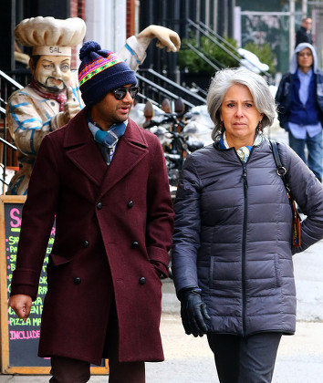 Aziz Ansari and Olympia Dukakis out and about, New York, America - 26 Jan 2016