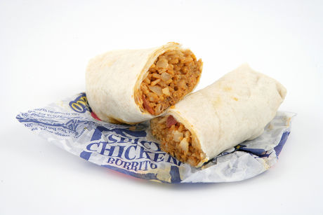 Taco Bell Spicy Chicken Burrito Editorial Stock Photo - Stock Image