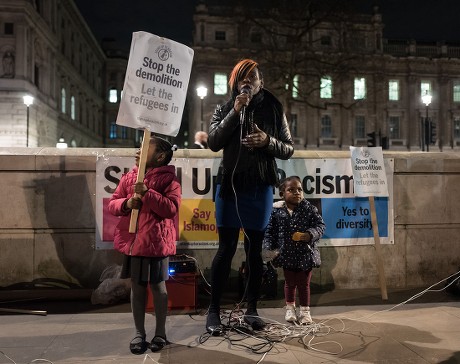 Protest against the demolition of the 'Jungle' refugee camp, London, Britain - 29 Feb 2016