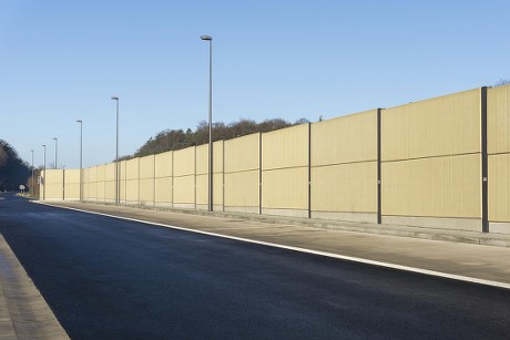 Noise Barrier Motorway Layby Hesse Germany Editorial Stock Photo 