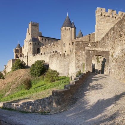 La Cite Medieval Fortress City Carcassonne Editorial Stock Photo