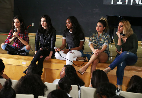Fifth Harmony Chats About their Life Experiences with Urban Fitness 911 Students, Compton, Los Angeles, America - 14 Mar 2016