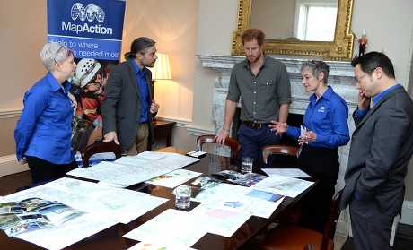 Prince Harry Attends MapAction Briefing Ahead Of Nepal Tour, London, Britain - 16 Mar 2016