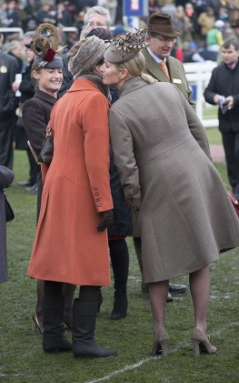 Princess Anne And Zara Philips Watch The Vincent O'brien County Handicap Hurdle Race At The Cheltenham Festival On Gold Cup Friday Cheltenham Gloucs. Cheltenham Racing Festival 2015.