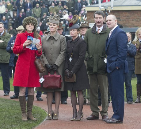 Zara Philips And Mike Tindall Watch The The Vincent O'brien County Handicap Hurdle Race At The Cheltenham Festival On Gold Cup Friday Cheltenham Gloucs. Cheltenham Racing Festival 2015.
