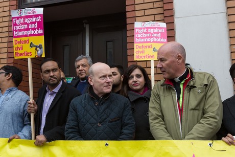 Anti racism protest at the East London Mosque, London, Britain - 18 Mar 2016