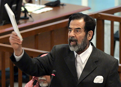 Saddam Hussein Addresses Court His Trial Editorial Stock Photo - Stock 