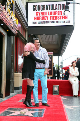 Cyndi Lauper and Harvey Fierstein honored with a star on the Hollywood Walk Of Fame, Los Angeles, America - 11 Apr 2016