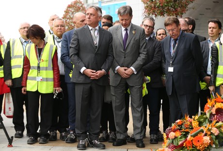 One month anniversary of Brussels terror attacks, Belgium - 22 Apr 2016