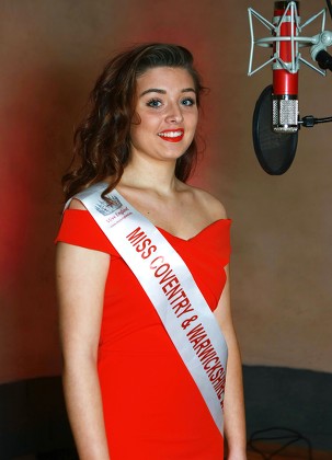 Miss Coventry & Warwickshire Rheo Parnell records a charity single, Rugby, Britain - 25 Apr 2016