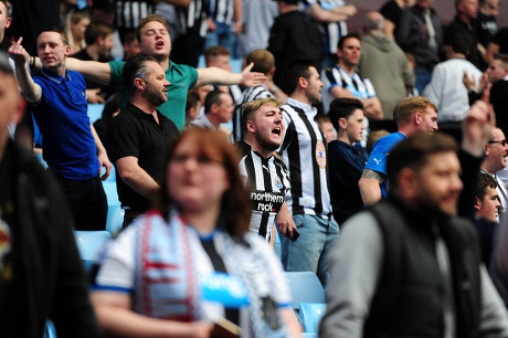 Newcastle United Fans Aston Villa Editorial Stock Photo - Stock Image