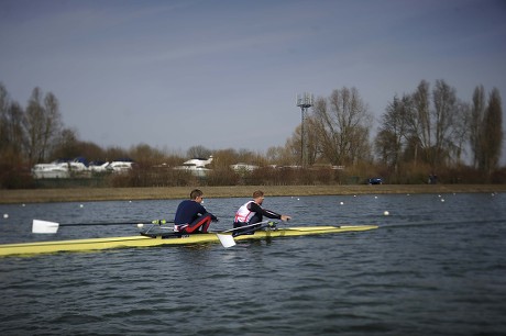 Pete Reed/will Satch. Gb Elite Rowers Train On The Water At The Official Training Facility At Caversham Reading Picture Andy Hooper Daily Mail/ Solo Syndication.