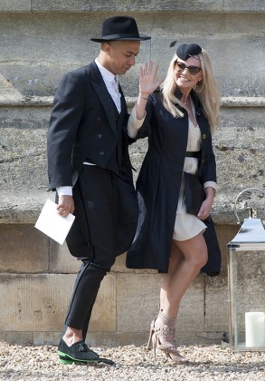 Marriage Of Spice Girl Gerri Halliwell To Redbull Formula One Boss Christian Horner At St Mary's Church In Woburn In Bedfordshire. Guests Included Emma Bunton And Jade Jones.