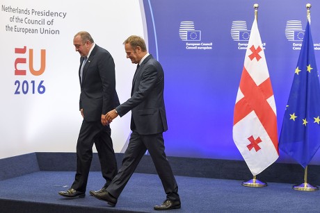 Guiorgui Margvelachvili visits the European Council, Brussels, Belgium - 08 Jun 2016
