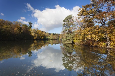 Baerensee Bear Lake Autumn Near Stuttgart Editorial Stock Photo - Stock ...