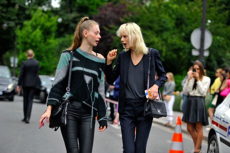 Models Marjan Jonkman + Lauren de Graaf after Chanel Paris Haute Couture, Grand Palais, Fashion Week July, FW16 .