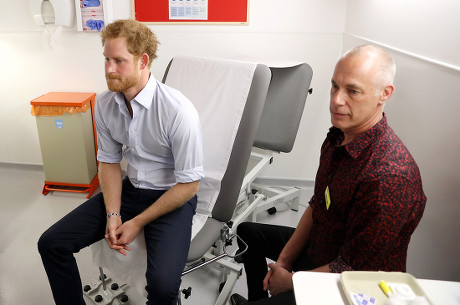 Prince Harry visit to Burrell Street Sexual Health Clinic, London, Britain - 14 Jul 2016