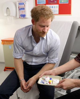 Prince Harry visit to Burrell Street Sexual Health Clinic, London, Britain - 14 Jul 2016