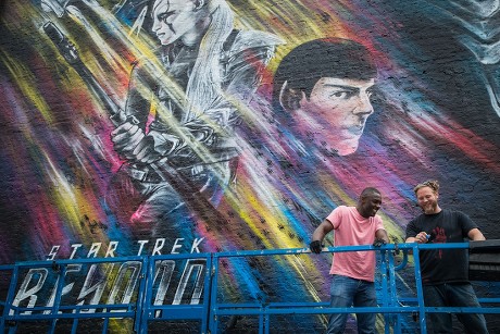 'Star Trek Beyond' street mural photocall, London, UK - 14 Jul 2016