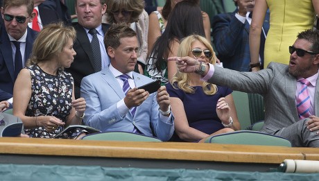 Wimbledon 2015 Tennis Championships Wimbledon London Picture Andy Hooper Daily Mail/ Solo Syndication Day 7 Serena Williams V Venus Williams Pic Shows Alison Mcginley Ian Poulter Katie Poulter And Lee Westwood.