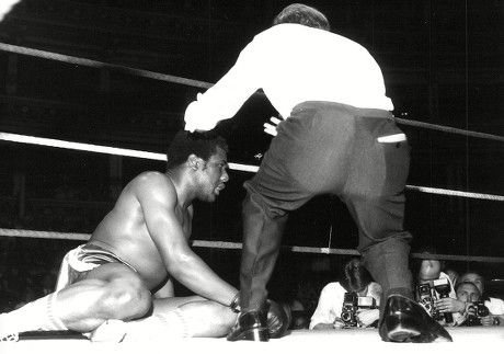 Boxing: Tony Moore Is Ko'd By Frank Bruno At The Royal Albert Hall. Box 681 1027041626 A.jpg.